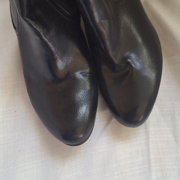 New! LIFE STRIDE 10 10m Black Cushioned Missy Round Toe Block Heel Zip-Up Heeled - Picture 3 of 3